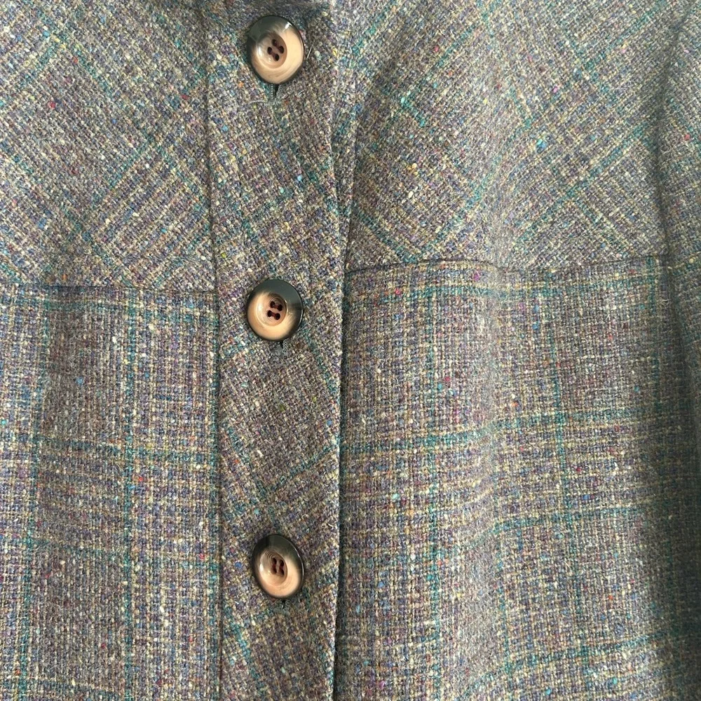 Vintage Henry White Dublin wool tweed blazer purple multicolor - Picture 5 of 9